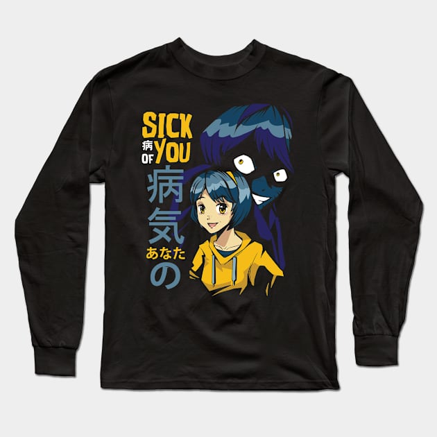 Sick of you Evil Shadow Long Sleeve T-Shirt by Hmus